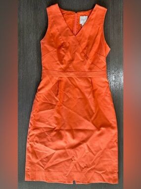 J. Crew Orange Sheath Mini Dress 2